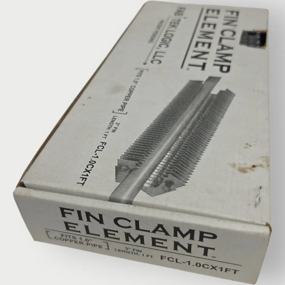 Fin Clamp Baseboard Element for 1 in. Copper Baseboard 2 ft. Piping Section Tube